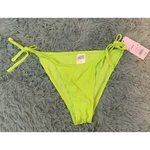 Wild Fable Womens Lime Green Side Tie Bikini Bottom Size XS (0/2)